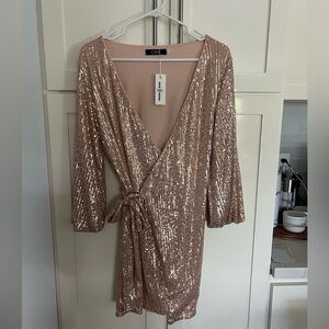 Chic Boutique Rose blush sequin dress